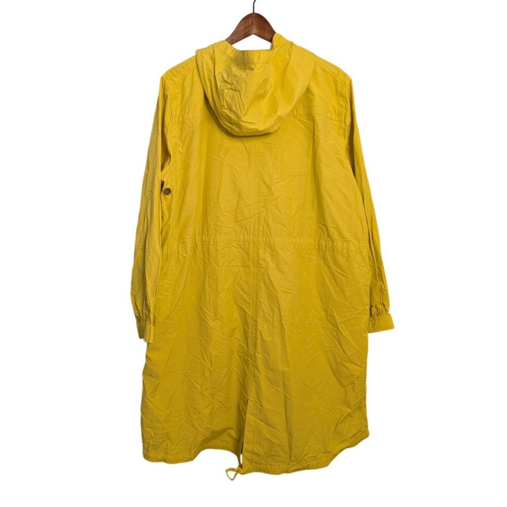 Eileen Fisher Citrn Hooded Anorak Coat 1X Lightweight Organic Cotton/Nylon Rain - Picture 2 of 16